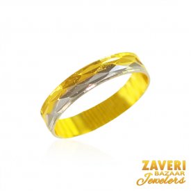 Fancy Two Tone 22K Band