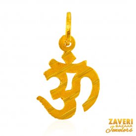 22Kt Gold Fancy OM Pendant ( Gold Om Pendants )