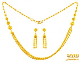 22KT Gold Layered Necklace Set