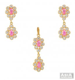 Fancy Pendant Set (22K Gold) ( Gold Fancy Pendant Sets )