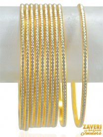 22 Kt Laser Bangles (8 Pcs)