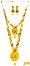 22kt Gold Necklace Set ( 22K Necklace Sets (Long) )