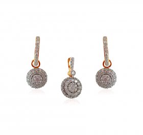 18K Yellow Gold Diamond Pendant Set ( Diamond Pendant Sets )