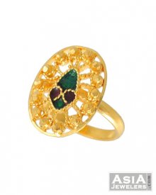 Fancy Meenakari Gold kids Ring