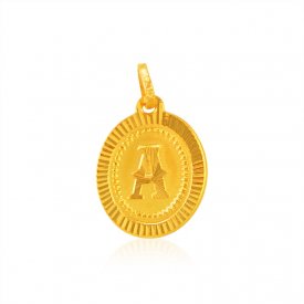 Initial A (Gold Pendant) ( Gold Initial Pendants )