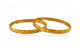 22k Gold  Kids Baby Kada (2pc) ( Baby Bangles )