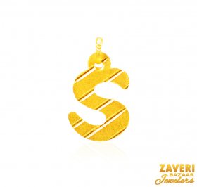 22Kt Gold Initial Pendant (S) ( Gold Initial Pendants )