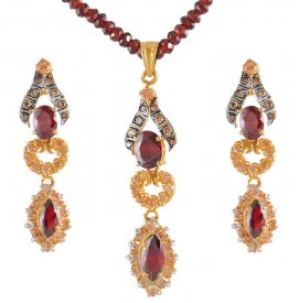22K Gold Fancy Pendant Set ( Gold Fancy Pendant Sets )