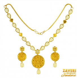 22Kt Gold  Necklace Set ( 22K Light Necklace Sets )