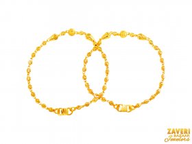 22Kt Gold Baby Bracelet (2 Pc) ( Baby Bracelets )