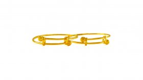 22K Gold Adjustable Kada for Kids ( Baby Bangles )