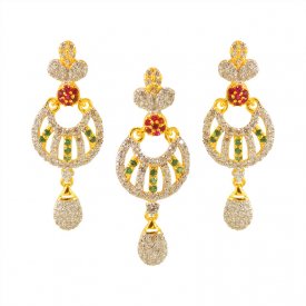 22K Designer Pendant Set