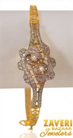 22K Gold Designer Bangles ( Gold CZ Bangles )