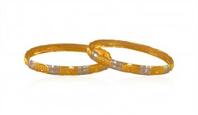 22Kt Gold Baby kada (2pc) ( Baby Bangles )
