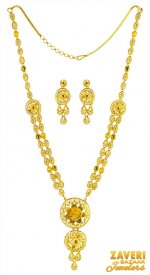 22kt Gold Necklace Set for Ladies ( 22K Light Necklace Sets )
