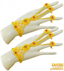 22kt Gold Filigree Panja ( 2 pc) ( 22K Ladies Bracelets )