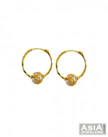 22Kt Gold Hoops (Medium) ( 22K Gold Hoops )