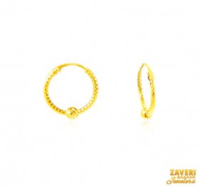 22Kt Gold Fancy Hoop Earrings