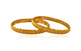 22K Gold Fancy Baby Kada (2 pc) ( Baby Bangles )
