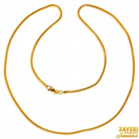 22Kt Yellow Gold Chain  ( Plain Gold Chains )