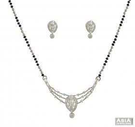 Diamond Mangalsutra Set (18K White) ( Diamond Mangalsutra )