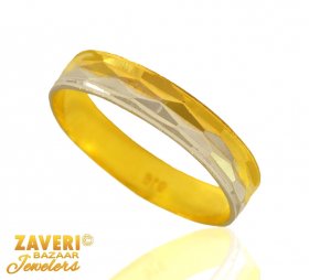 22 Kt Two Tone Gold Band