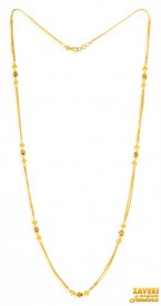 22k Gold Layer Chain in Meena work