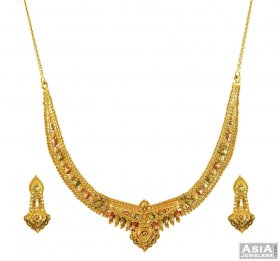 22K Traditional Colored Work Set