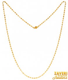 22Kt Gold Beads Long Chain ( Mens Gold Chain )