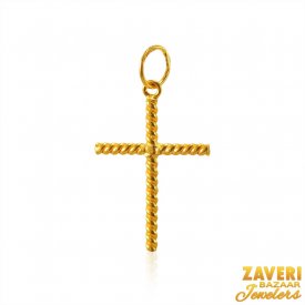 22K Gold Cross Pendant