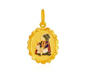 Gold Swami Narayan Pendant ( Ganesh, Laxmi, Krishna and more )