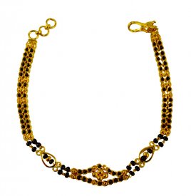 22K Gold Black Beads Bracelet  ( 22K Ladies Bracelets )