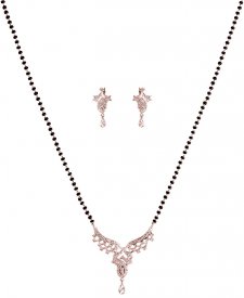 MangalSutra Set 18K White Gold ( Diamond Mangalsutra )