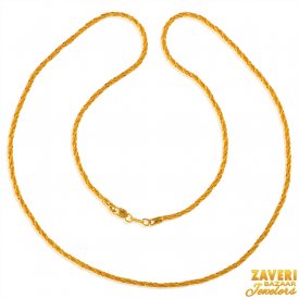 22 kt Fancy Gold Rope Chain ( Plain Gold Chains )