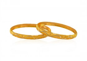 22Kt Gold Baby kada (2pc) ( Baby Bangles )
