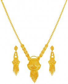 22 Karat Gold Long Necklace Set