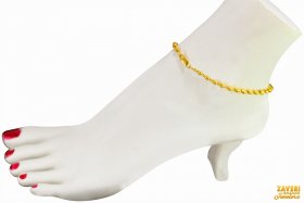22Kt Gold  Anklet (1 PC) ( Gold Anklets (Payals) )