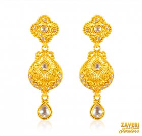 22kt Gold Long Earrings ( Gold Long Earrings )