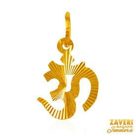 22Kt Gold Fancy OM Pendant ( Gold Om Pendants )