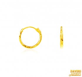 22Kt Gold Fancy Hoop Earrings