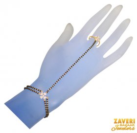 22Kt Gold Black Beads Panja (1 Pc) ( 22K Ladies Bracelets )