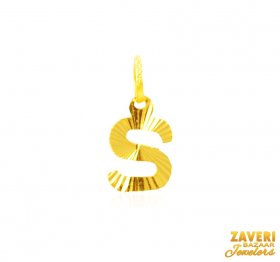 22Kt Gold Initial Pendant (S) ( Gold Initial Pendants )